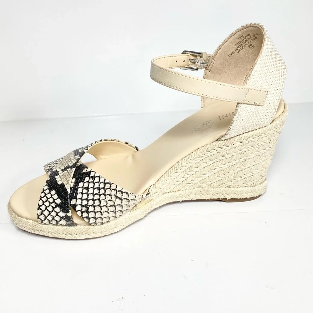 Nine West‎ JoyDyn8 Espadrille Sandals Snake Prints